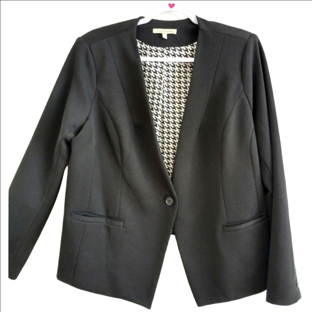 HAWTHORN Tailored 41  Black single closure Blazer  EUC  Sz  X1